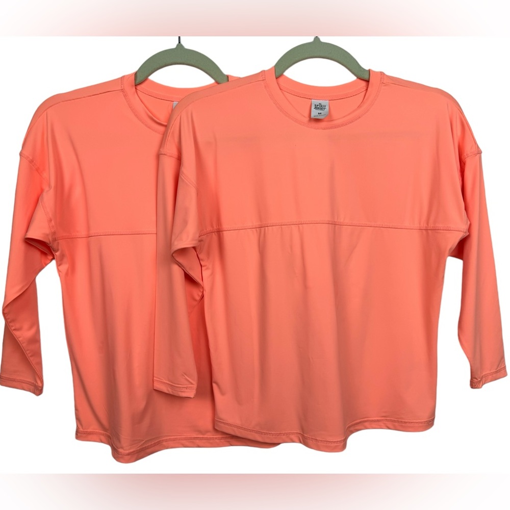 Pack of Two - Spirit Jersey - Youth Medium -  Neon Coral